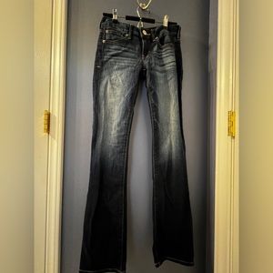 Express jeans 00R barely boot low rise
